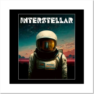 Interstellar, astronaut space travel, universe discovery Posters and Art